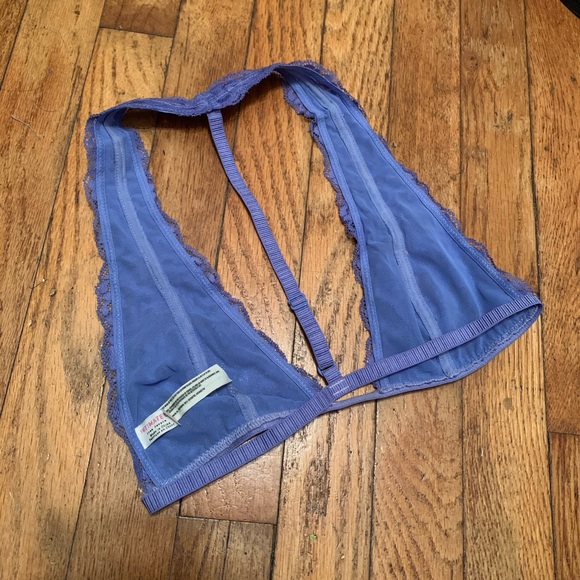 INTIMATELY FREE PEOPLE Purple Lace Halter Bralette - Picture 2 of 7